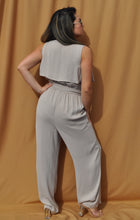 Load image into Gallery viewer, Trench Belted Jumpsuit in Beige

