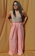 Load image into Gallery viewer, High-Waist Palazzo Trousers in Blush
