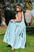 Load image into Gallery viewer, Tie-Dye Cut-Out Maxi Dress with Silver Detail
