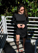 Load image into Gallery viewer, Two-Piece Knit Skirt Set in Black

