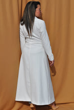 Load image into Gallery viewer, Long Coat with Gold Buckle Detail - White
