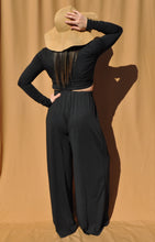 Load image into Gallery viewer, Two-Piece Knit Pant Set in Black
