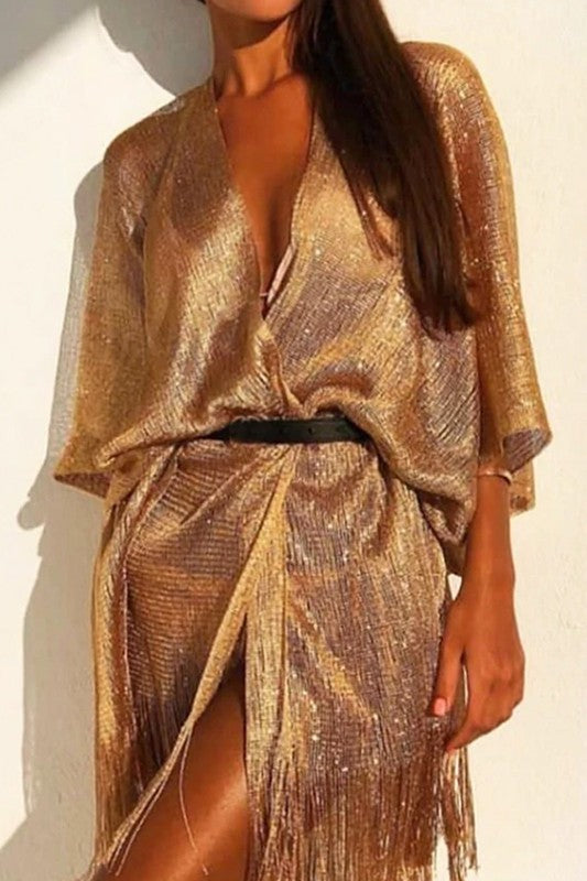 Gold Shimmer Kaftan