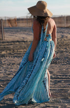 Load image into Gallery viewer, Tie-Dye Cut-Out Maxi Dress with Silver Detail
