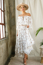 Load image into Gallery viewer, Floral Print Maxi Ruffle Skirt Set
