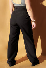 Load image into Gallery viewer, Dress Pants Featuring Wrap-Around Tie-Waist Belt in Black
