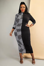 Load image into Gallery viewer, Colorblock Midi Dress
