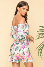 Load image into Gallery viewer, Floral Ruffled Off-the-Shoulder Dress
