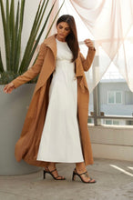 Load image into Gallery viewer, Long Coat With Gold Buckle Detail - Mocha
