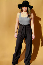 Load image into Gallery viewer, Dress Pants Featuring Wrap-Around Tie-Waist Belt in Black
