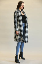 Load image into Gallery viewer, Black &amp; White Tweed Coat
