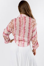 Load image into Gallery viewer, Pink Snake Print Button Down Shirt
