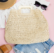 Load image into Gallery viewer, Large Straw Tote - Natural
