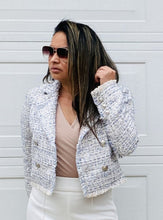 Load image into Gallery viewer, Cropped Tweed Blazer
