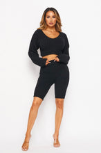 Load image into Gallery viewer, Teddy Bear Biker Short Set - Black
