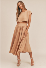 Load image into Gallery viewer, Cropped Top &amp; Midi Skirt Set
