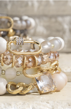 Load image into Gallery viewer, Nude Wood &amp; Glass Bracelet Set
