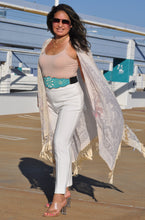 Load image into Gallery viewer, Velvet Tassel Kimono - Ivory
