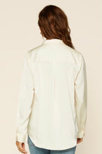 Load image into Gallery viewer, Ivory Long Sleeve Satin Shirt
