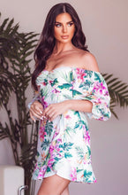 Load image into Gallery viewer, Floral Ruffled Off-the-Shoulder Dress
