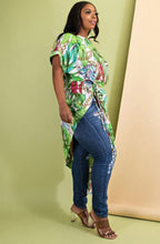 Load image into Gallery viewer, Tropical Chain Printed Tunic - Plus
