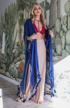 Load image into Gallery viewer, Mediterranean Royal Blue Kimono
